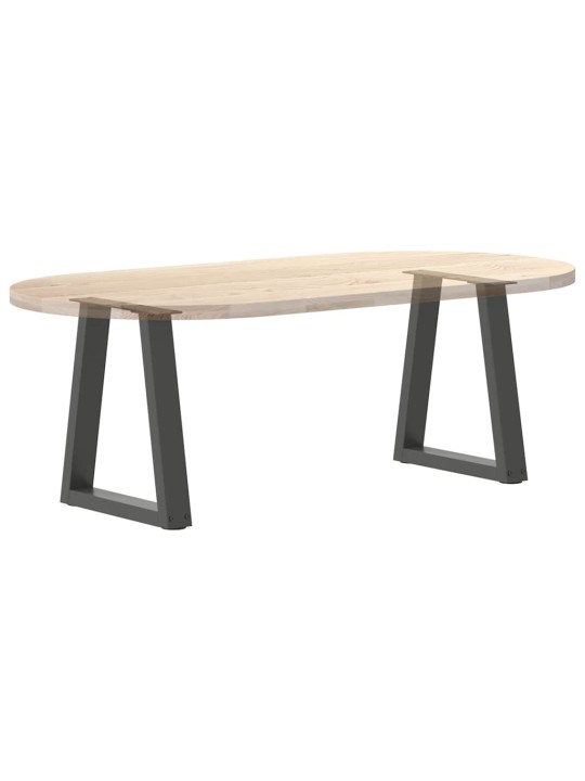 Nohy konferenčního stolku ve tvaru v 2 ks antracitové 38 x (42-43,3) cm ocelové
