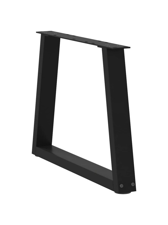 Nohy konferenčního stolku ve tvaru v, 2 ks, černé, 50 x (42-43,3) cm, ocel