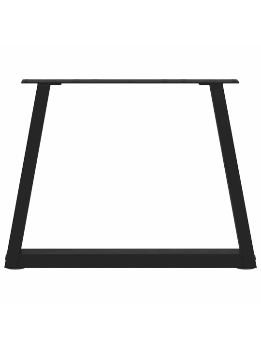 Nohy konferenčního stolku ve tvaru v, 2 ks, černé, 50 x (42-43,3) cm, ocel