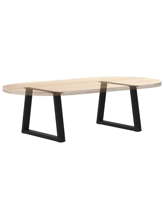Nohy konferenčního stolku ve tvaru v, 2 ks, černé, 50 x (42-43,3) cm, ocel