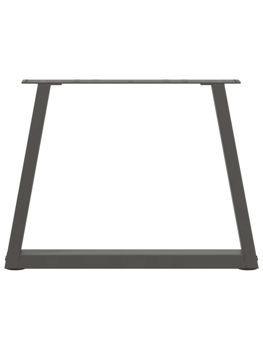 Nohy konferenčního stolku ve tvaru v 2 ks antracitové 50 x (42-43,3) cm ocelové
