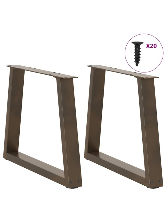 Nohy konferenčního stolku ve tvaru v 2 ks přírodní ocel 50 x (42-43,3) cm ocel