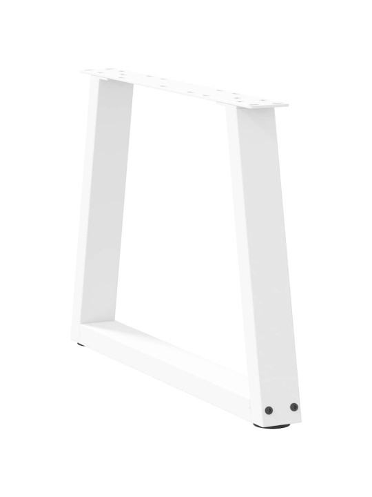 Nohy konferenčního stolku ve tvaru v, 2 ks, bílé, 60 x (42-43,3) cm, ocel