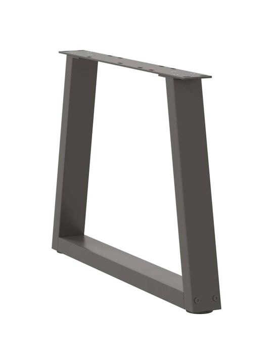 Nohy konferenčního stolku ve tvaru v 2 ks antracitové 60 x (42-43,3) cm ocelové