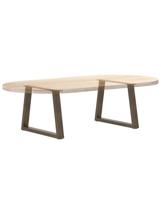 Nohy konferenčního stolku ve tvaru v, 2 ks, přírodní ocel, 60 x (42-43,3) cm, ocel