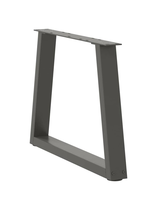 Nohy konferenčního stolku ve tvaru v 2 ks antracitové 70 x (42-43,3) cm ocelové