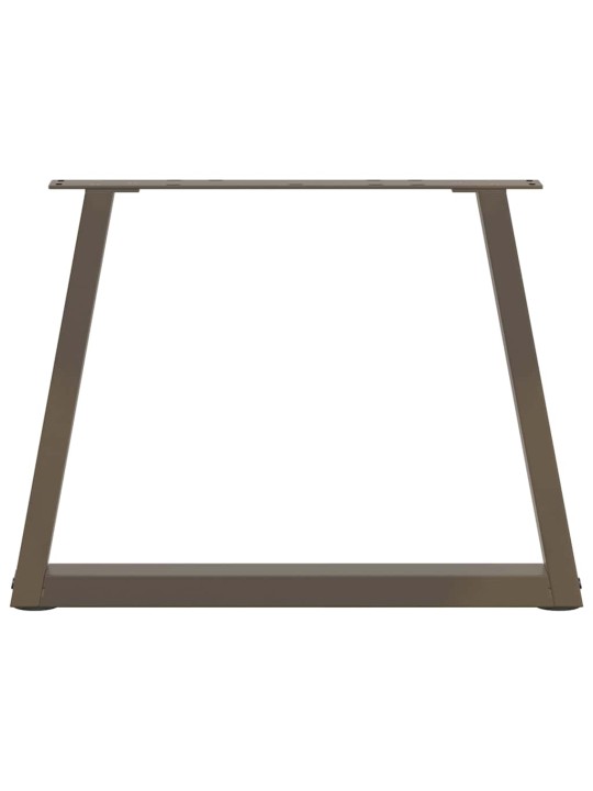Nohy konferenčního stolku ve tvaru v, 2 ks, přírodní ocel, 70 x (42-43,3) cm, ocel