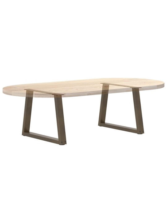 Nohy konferenčního stolku ve tvaru v, 2 ks, přírodní ocel, 70 x (42-43,3) cm, ocel