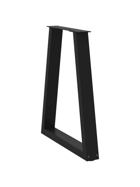 Nohy k jídelnímu stolu ve tvaru V, 2 ks, černé, 50 x (72-73) cm, ocel