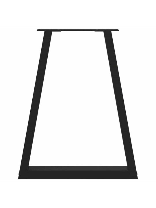 Nohy k jídelnímu stolu ve tvaru V, 2 ks, černé, 50 x (72-73) cm, ocel