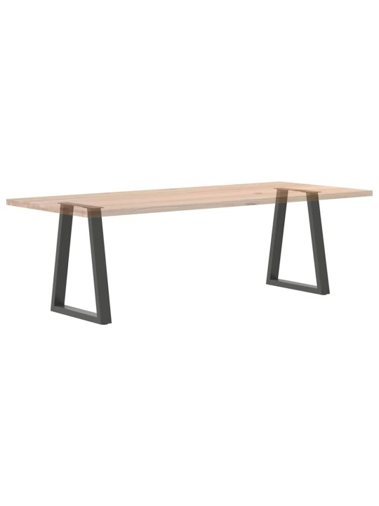Nohy k jídelnímu stolu ve tvaru v, 2 ks, antracitové, 50 x (72-73) cm, ocel