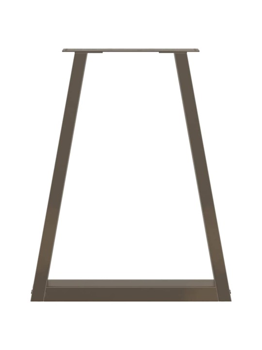 Nohy k jídelnímu stolu ve tvaru v, 2 ks, přírodní ocel, 50 x (72-73,3) cm, ocel