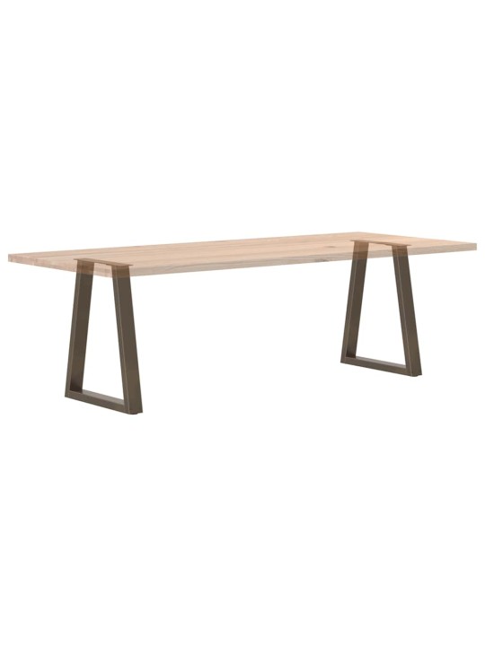 Nohy k jídelnímu stolu ve tvaru v, 2 ks, přírodní ocel, 50 x (72-73,3) cm, ocel