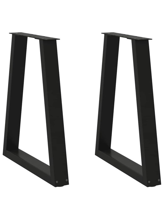 Nohy k jídelnímu stolu ve tvaru V, 2 ks, černé, 60 x (72-73) cm, ocel