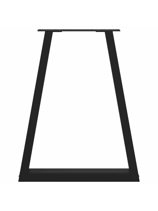 Nohy k jídelnímu stolu ve tvaru V, 2 ks, černé, 60 x (72-73) cm, ocel