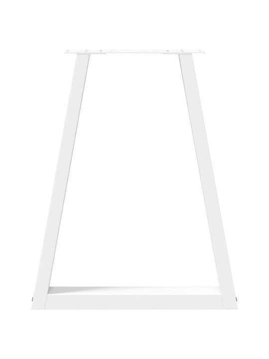 Nohy k jídelnímu stolu ve tvaru v, 2 ks, bílé, 60 x (72-73) cm, ocel