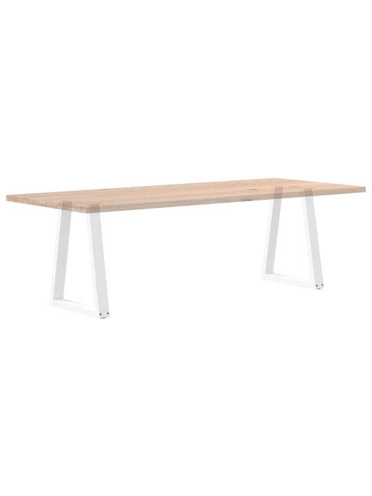 Nohy k jídelnímu stolu ve tvaru v, 2 ks, bílé, 60 x (72-73) cm, ocel