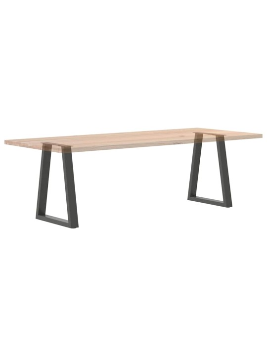 Nohy k jídelnímu stolu ve tvaru v, 2 ks, antracitové, 60 x (72-73) cm, ocel