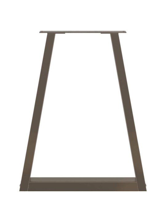Nohy k jídelnímu stolu ve tvaru v, 2 ks, přírodní ocel, 60 x (72-73,3) cm, ocel