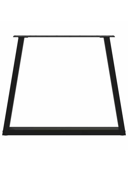 Nohy k jídelnímu stolu ve tvaru v, 2 ks, černé, 70 x (72-73,3) cm, ocel