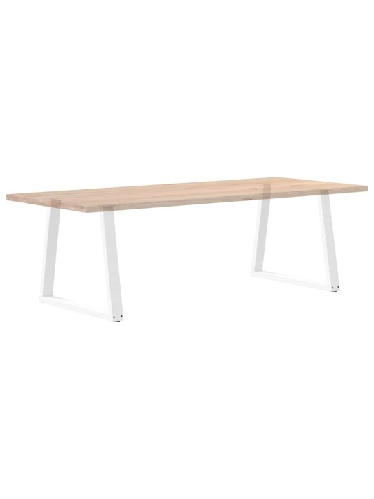 Nohy k jídelnímu stolu ve tvaru v, 2 ks, bílé, 70 x (72-73,3) cm, ocel