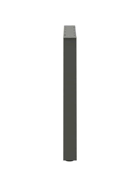 Nohy k jídelnímu stolu ve tvaru v, 2 ks, antracitové, 70 x (72-73,3) cm, ocel