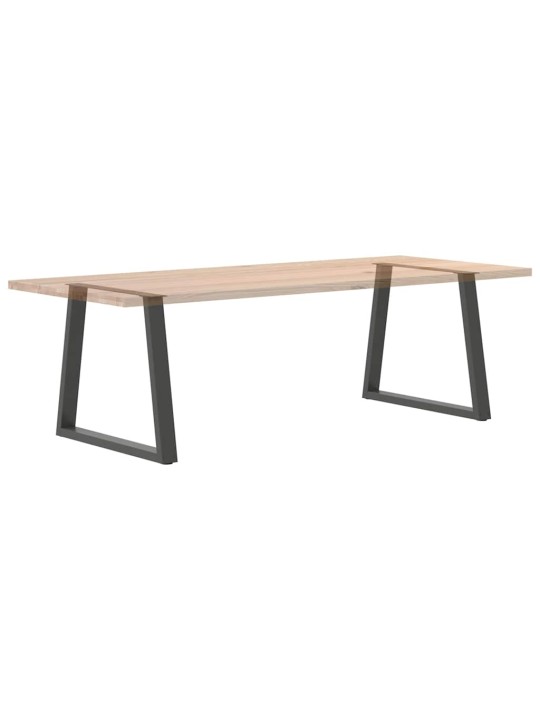 Nohy k jídelnímu stolu ve tvaru v, 2 ks, antracitové, 70 x (72-73,3) cm, ocel