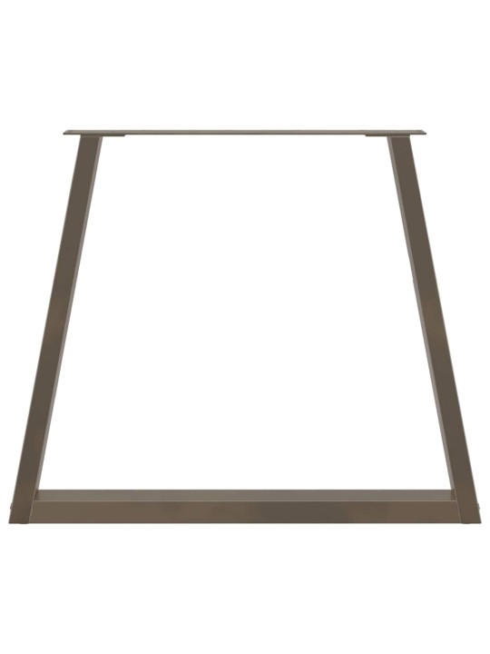 Nohy k jídelnímu stolu ve tvaru v, 2 ks, přírodní ocel, 70 x (72-73,3) cm, ocel