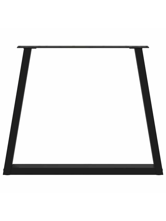 Nohy k jídelnímu stolu ve tvaru v, 2 ks, černé, 80 x (72-73,3) cm, ocel