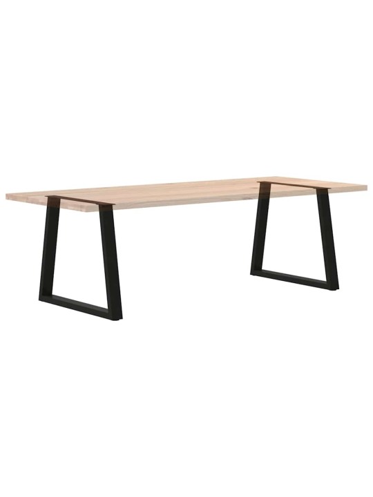 Nohy k jídelnímu stolu ve tvaru v, 2 ks, černé, 80 x (72-73,3) cm, ocel