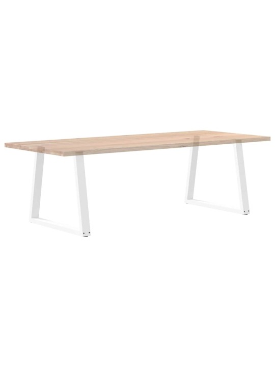 Nohy k jídelnímu stolu ve tvaru v, 2 ks, bílé, 80 x (72-73,3) cm, ocel