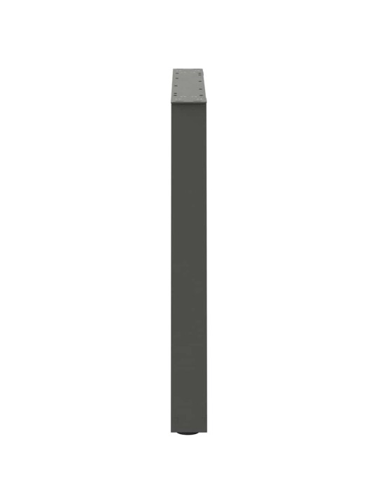Nohy k jídelnímu stolu ve tvaru v, 2 ks, antracitové, 80 x (72-73,3) cm, ocel