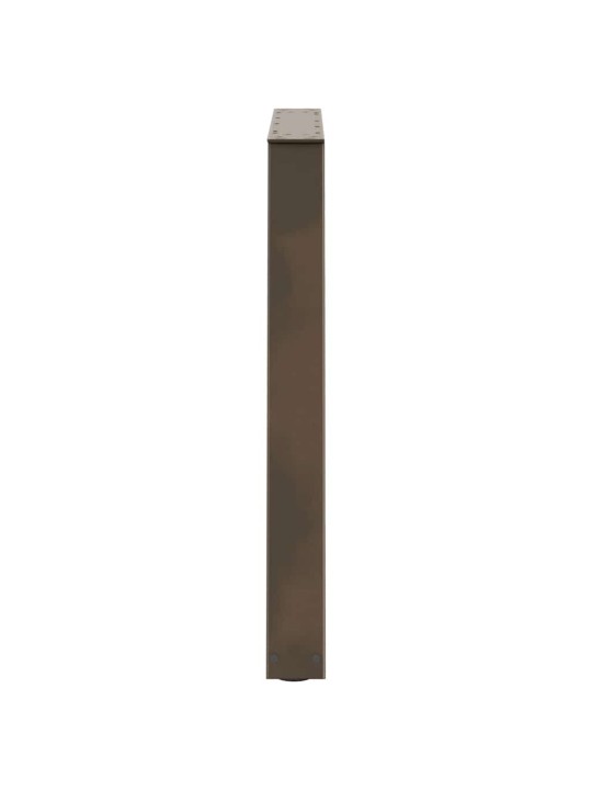 Nohy k jídelnímu stolu ve tvaru v, 2 ks, přírodní ocel, 80 x (72-73,3) cm, ocel
