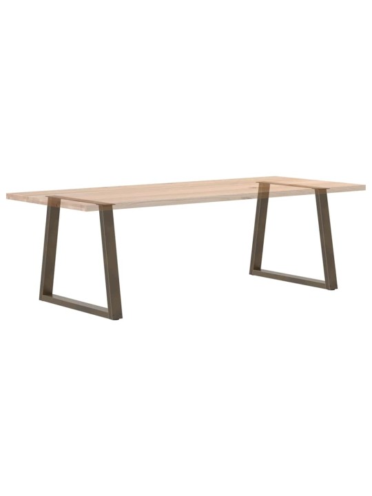Nohy k jídelnímu stolu ve tvaru v, 2 ks, přírodní ocel, 80 x (72-73,3) cm, ocel