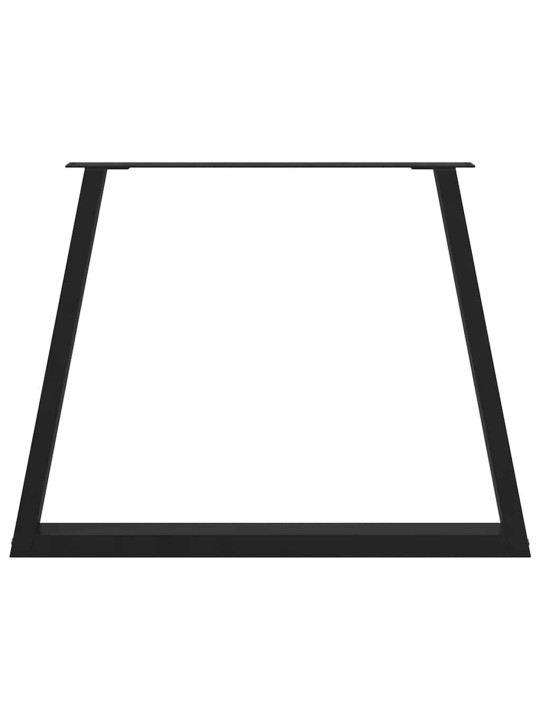 Nohy k jídelnímu stolu ve tvaru v, 2 ks, černé, 90 x (72-73,3) cm, ocel