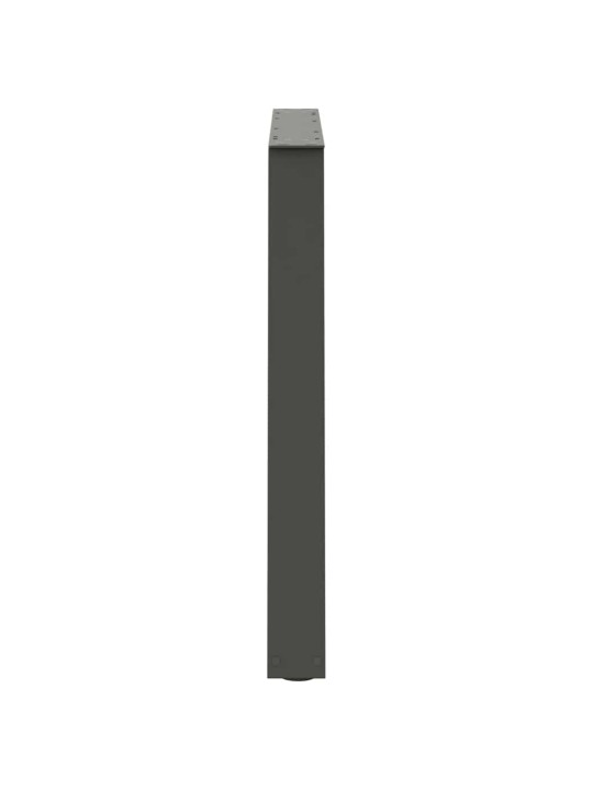 Nohy k jídelnímu stolu ve tvaru v, 2 ks, antracitové, 90 x (72-73,3) cm, ocel