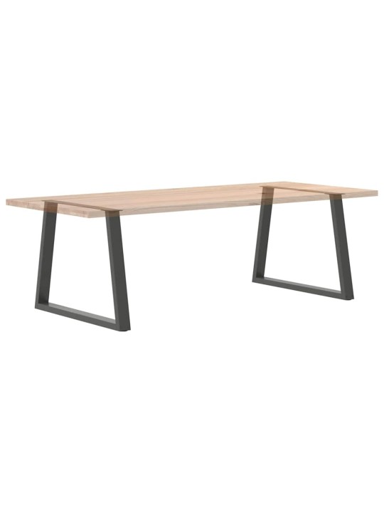 Nohy k jídelnímu stolu ve tvaru v, 2 ks, antracitové, 90 x (72-73,3) cm, ocel
