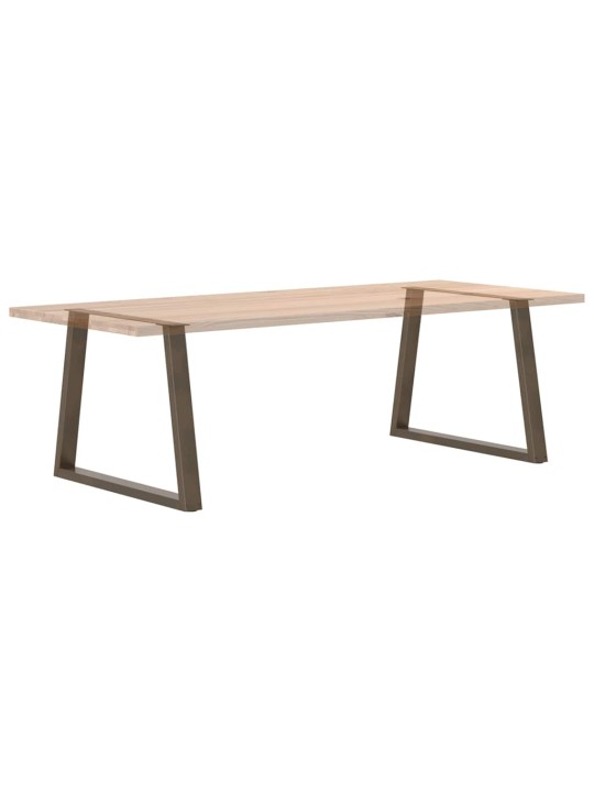 Nohy k jídelnímu stolu ve tvaru v, 2 ks, přírodní ocel, 90 x (72-73,3) cm, ocel