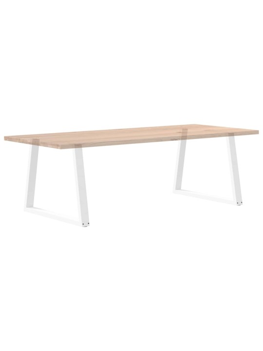 Nohy k jídelnímu stolu ve tvaru v, 2 ks, bílé, 100 x (72-73,3) cm, ocel