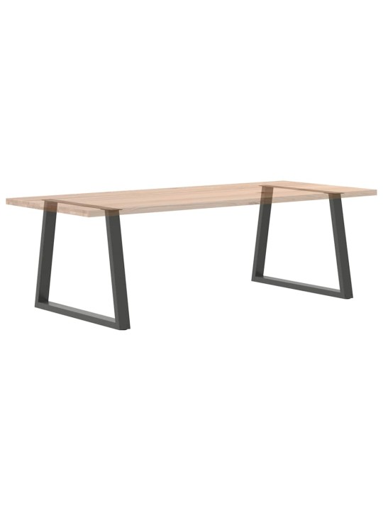 Nohy k jídelnímu stolu ve tvaru v, 2 ks, antracitové, 100 x (72-73,3) cm, ocel