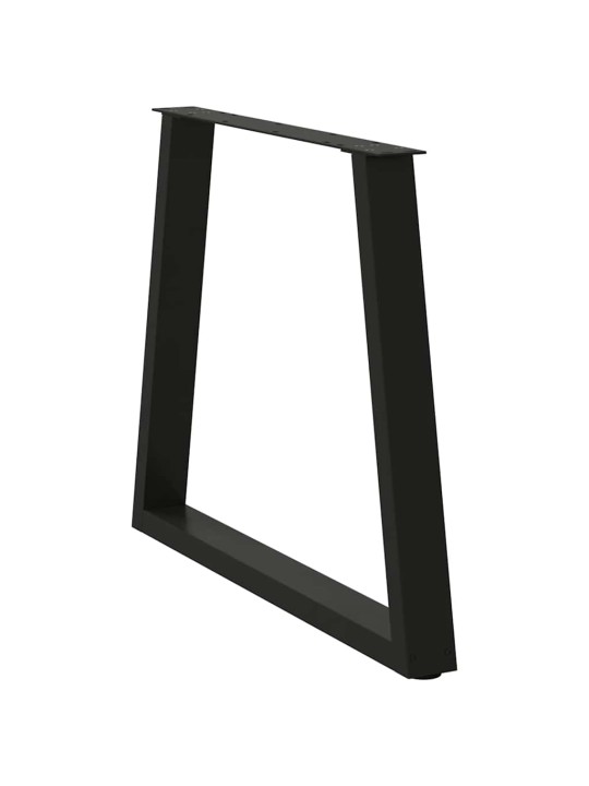 Nohy k jídelnímu stolu ve tvaru v, 3 ks, černé, 70 x (72-73,3) cm, ocel