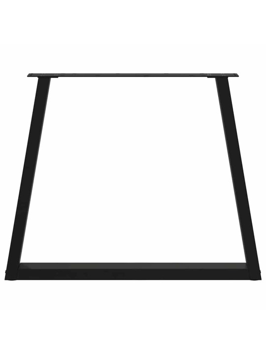 Nohy k jídelnímu stolu ve tvaru v, 3 ks, černé, 70 x (72-73,3) cm, ocel