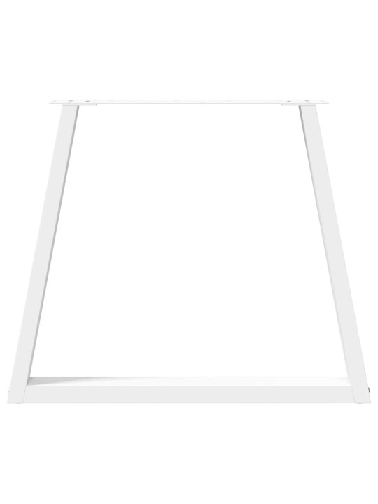 Nohy k jídelnímu stolu ve tvaru v, 3 ks, bílé, 70 x (72-73,3) cm, ocel