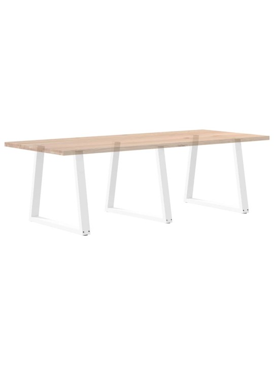 Nohy k jídelnímu stolu ve tvaru v, 3 ks, bílé, 70 x (72-73,3) cm, ocel