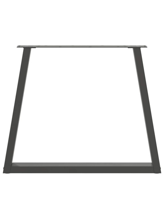 Nohy k jídelnímu stolu ve tvaru v, 3 ks, antracitové, 70 x (72-73,3) cm, ocel