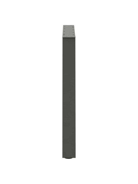 Nohy k jídelnímu stolu ve tvaru v, 3 ks, antracitové, 70 x (72-73,3) cm, ocel