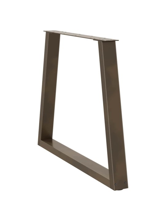 Nohy k jídelnímu stolu ve tvaru v, 3 ks, přírodní ocel, 70 x (72-73,3) cm, ocel