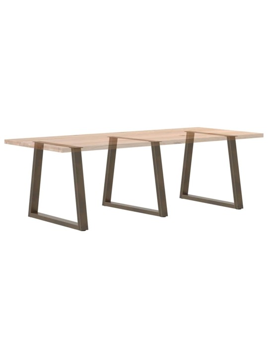 Nohy k jídelnímu stolu ve tvaru v, 3 ks, přírodní ocel, 80 x (72-73,3) cm, ocel