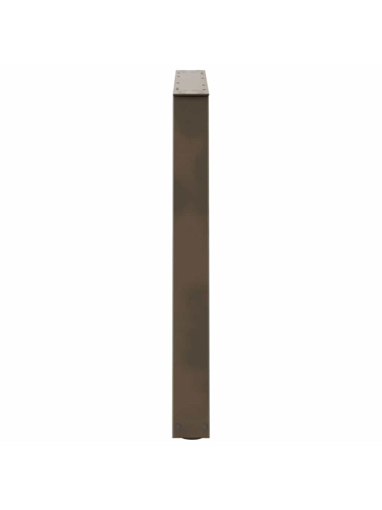 Nohy k jídelnímu stolu ve tvaru v, 3 ks, přírodní ocel, 90 x (72-73,3) cm, ocel