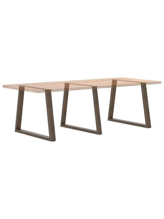 Nohy k jídelnímu stolu ve tvaru v, 3 ks, přírodní ocel, 90 x (72-73,3) cm, ocel